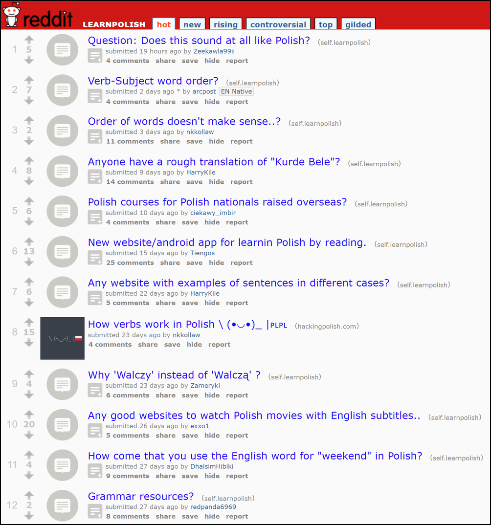 r/learnpolish screenshot