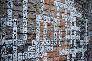 Essential Polish Phrases – word crossword on a wall